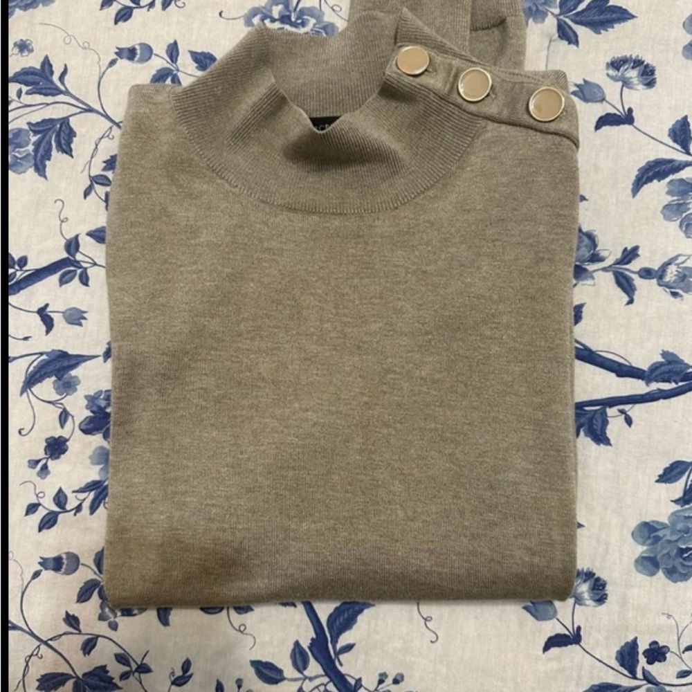 J. Crew Silk-blend Shoulder Button Sweater - Camel